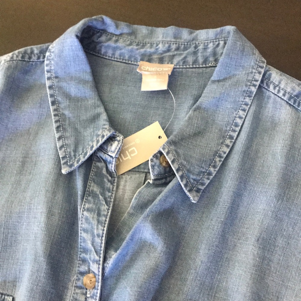 CHICOS Denim Shirt Chicos 3